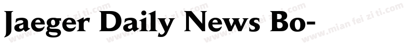 Jaeger Daily News Bo字体转换